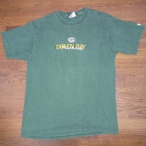 Lee Green Bay Packers Dark Green Tee with Yellow Logo